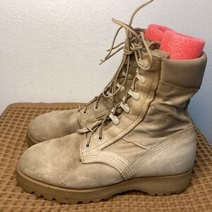 Altama Combat Military Boots Mens Sz 9.5 W Brown Suede Tan Vibram